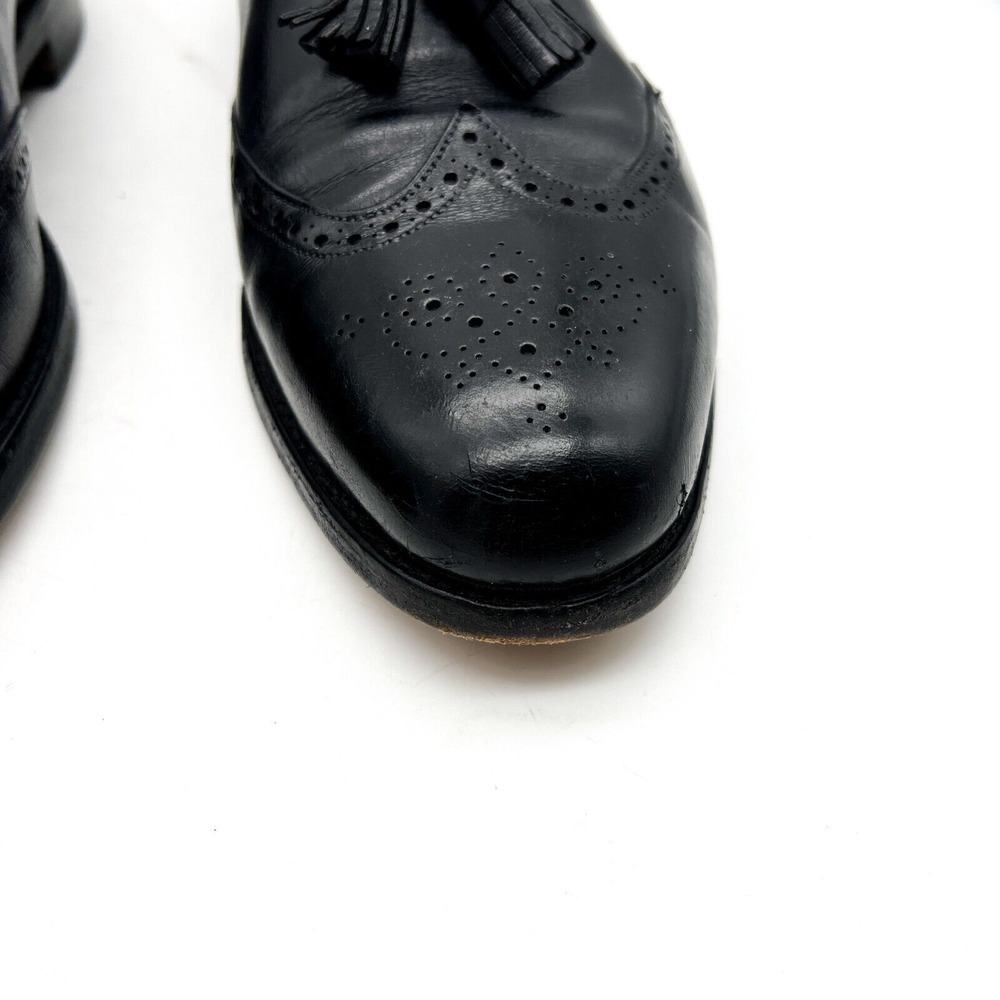 Grenson Bench Made English Leather Black Tassel Loafers Men's 13 B - Picture 4 of 16